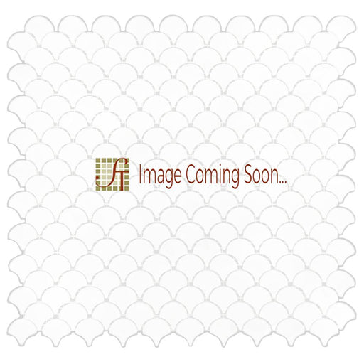 Thassos White Marble Mosaic - 1" Fan Polished