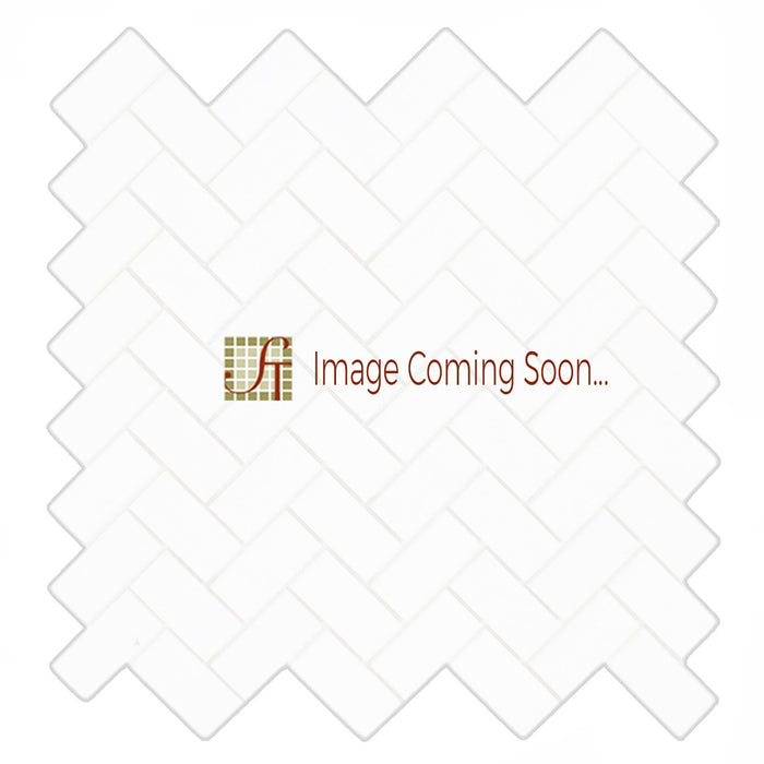 White Wood Dark Marble Mosaic - 1" x 2" Herringbone Polished