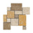 3 Color Mixed Travertine Mosaic - Opus Mini Pattern Tumbled