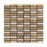3 Color Mixed Travertine Mosaic - 5/8" x 2" Stacked Tumbled