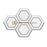 Thassos White Marble Mosaic - 5" Hexagon with Black Polished