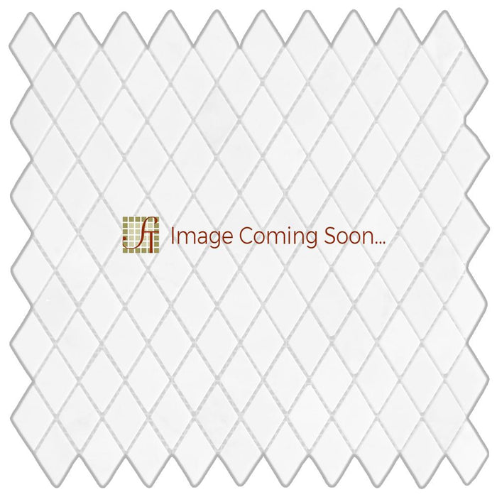 White Carrara Marble Mosaic - 5/8" x 1 1/4" Rhomboid Polished