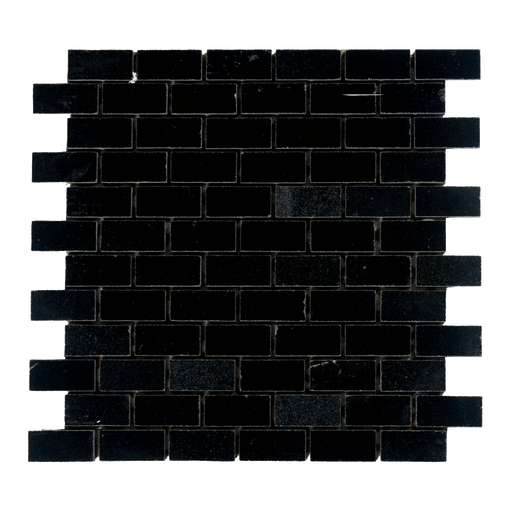 Absolute Black Granite Mosaic - 1" x 2" Brick Polished