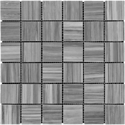 Bardiglio Veincut Marble Mosaic - 2" x 2" Polished