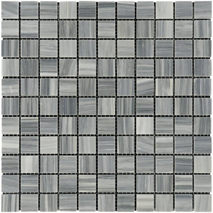 Bardiglio Veincut Marble Mosaic - 1" x 1" Polished