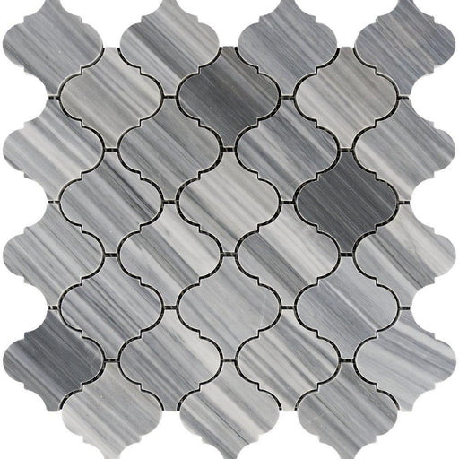 Bardiglio Veincut Marble Mosaic - 3" Arabesque Polished