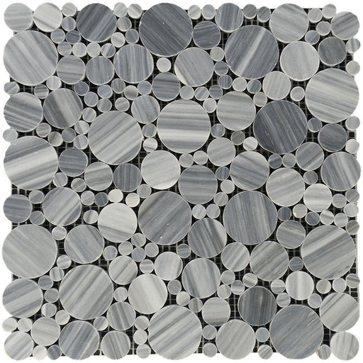Bardiglio Veincut Marble Mosaic - Bubble Polished