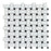 Thassos White Marble Mosaic - Basketweave with Black Dots Honed