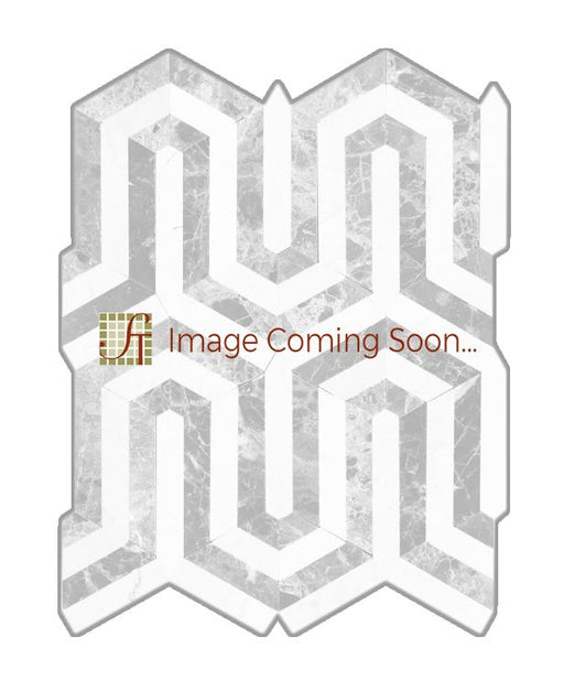 Crema Marfil Marble Mosaic - Berlinetta Design with Emperador Dark Polished