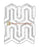 White Carrara Marble Mosaic - Berlinetta Design with Black Polished