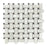 Bianco Garda Marble Mosaic - Basketweave with Graphite Dots Polished