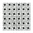 Carrara Venatino Marble Mosaic - 5/8" x 1 1/4" Pinwheel with Black Dots Polished