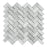 Carrara Venatino Marble Mosaic - 1" x 2" Herringbone Polished
