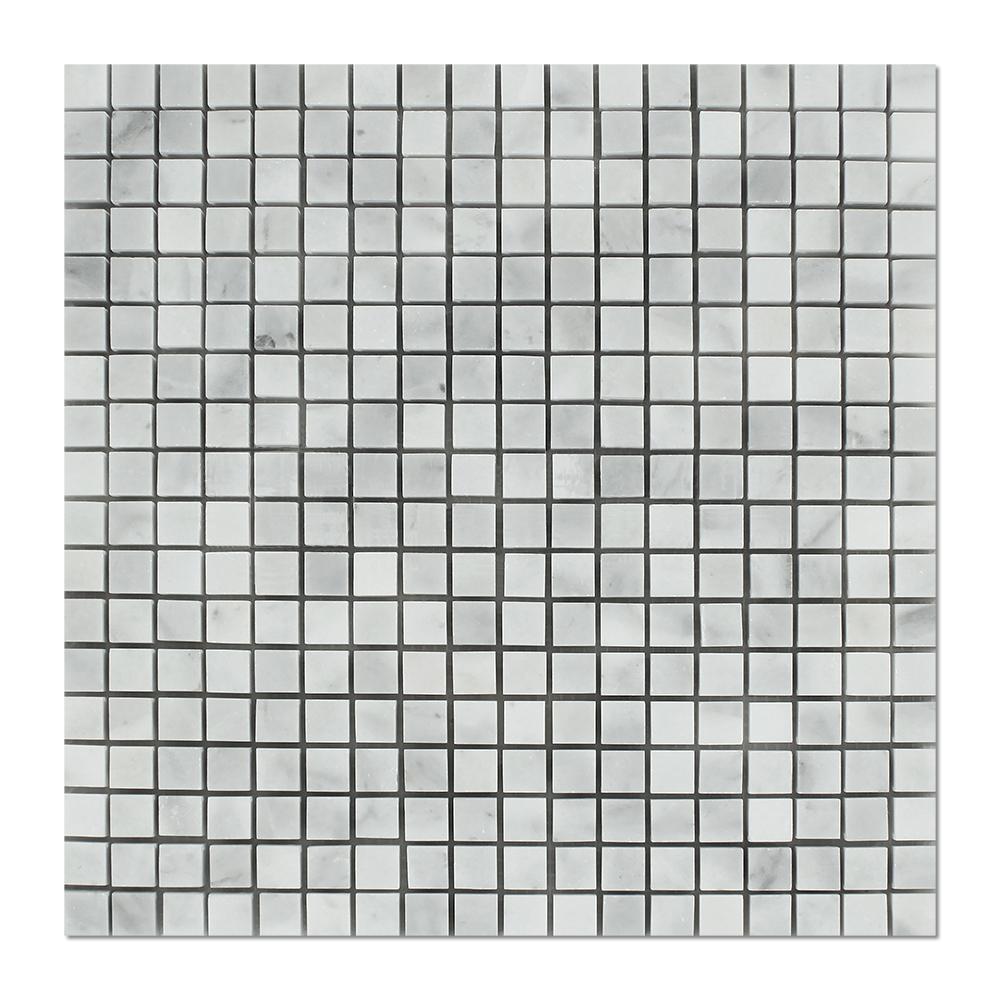 Carrara Venatino Marble Mosaic - 5/8" x 5/8" Polished
