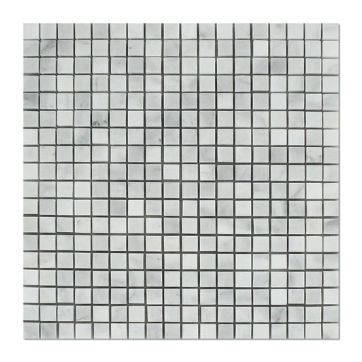Carrara Venatino Marble Mosaic - 5/8" x 5/8" Polished