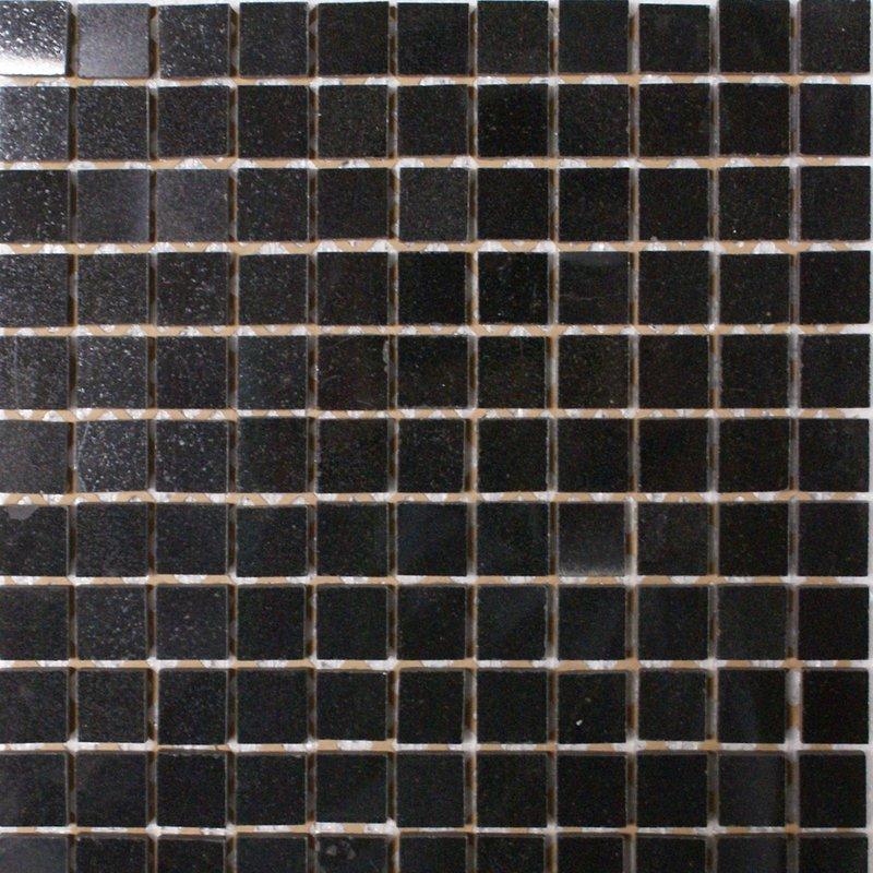 Black Galaxy Granite Mosaic - 1" x 1" Polished