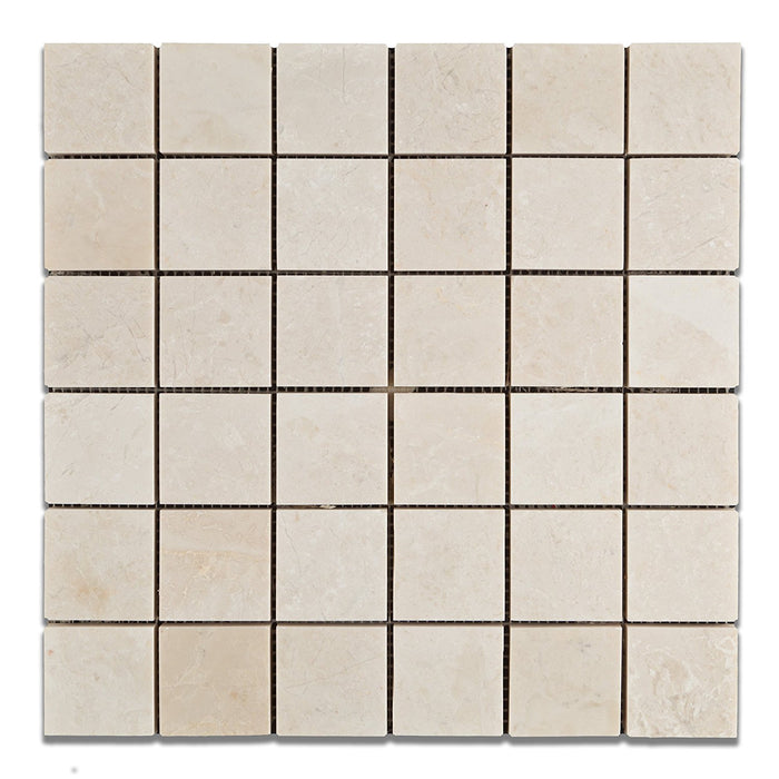 Botticino Marble Mosaic - 2" x 2" Polished