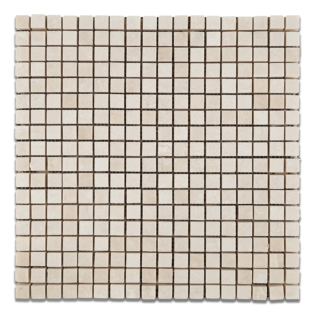 Botticino Marble Mosaic - 5/8" x 5/8" Polished