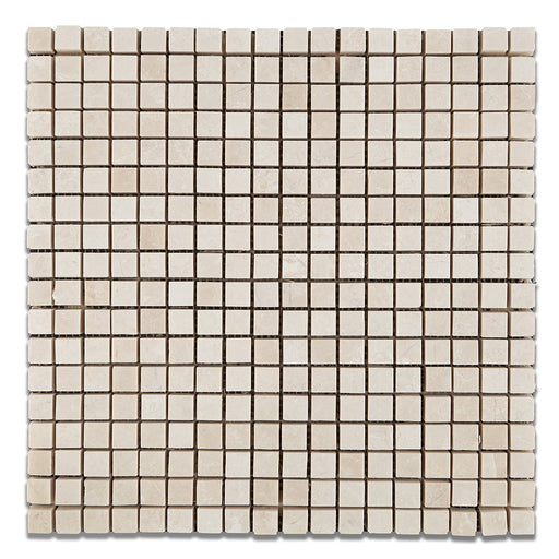 Botticino Marble Mosaic - 5/8" x 5/8" Polished