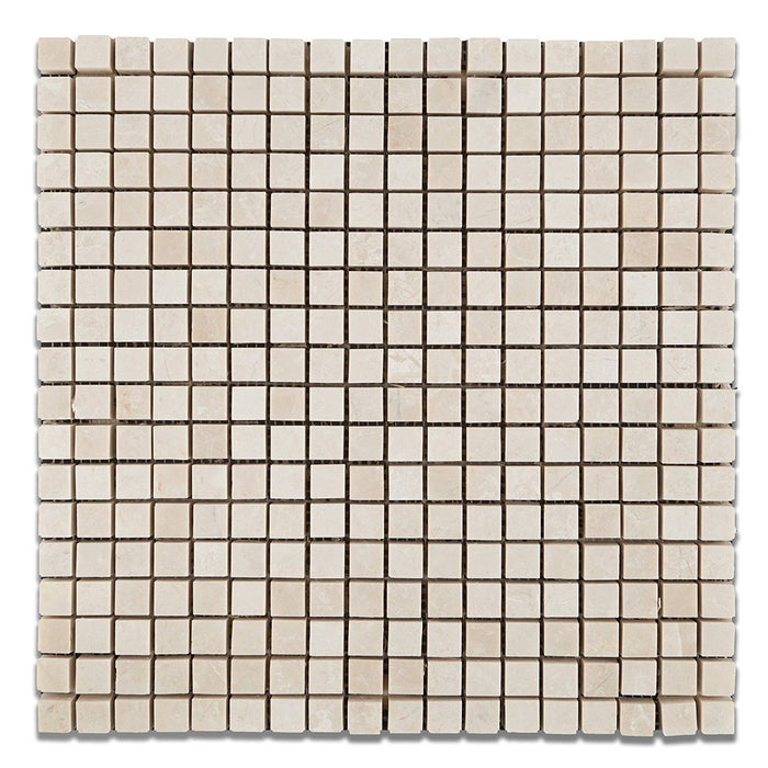 Botticino Marble Mosaic - 5/8" x 5/8" Polished