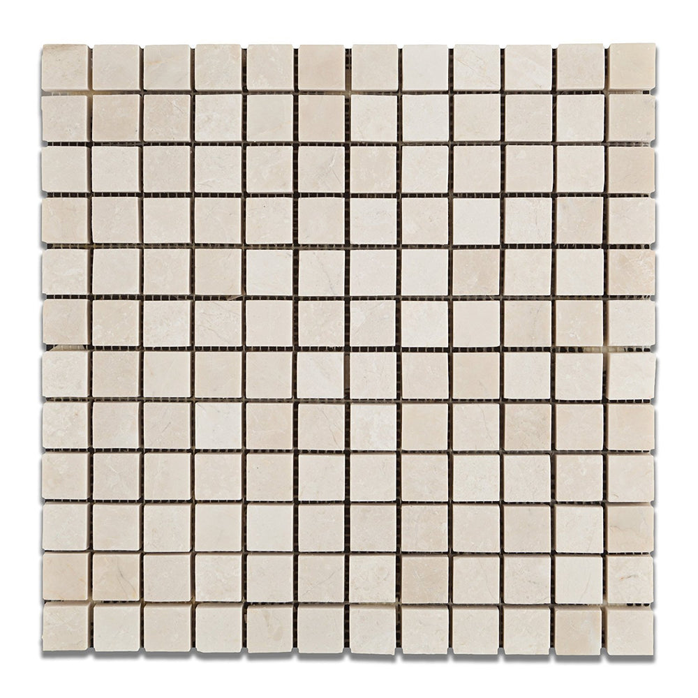 Botticino Marble Mosaic - 1" x 1" Polished