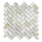 Calacatta Gold Marble Mosaic - 1" x 2" Herringbone Polished