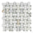 Calacatta Gold Marble Mosaic - Basketweave with Ming Green Dots Polished