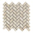 Crema Marfil Marble Mosaic - 1" x 2" Herringbone Polished