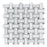 White Carrara Marble Mosaic - Basketweave with Gray Dots Polished