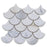 Calacatta Gold Marble Mosaic - 3" Fan Polished