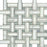 Calacatta Gold Marble Mosaic - Triple Weave with Ming Green Dots Honed