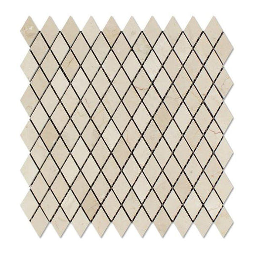 Crema Marfil Marble Mosaic - 1" x 2" Diamond Honed