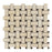 Crema Marfil Marble Mosaic - Basketweave with Emperador Dark Dots Honed