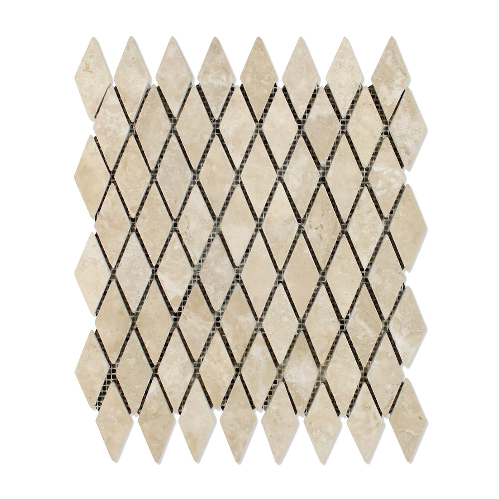 Durango Travertine Mosaic - 1" x 2" Diamond Tumbled