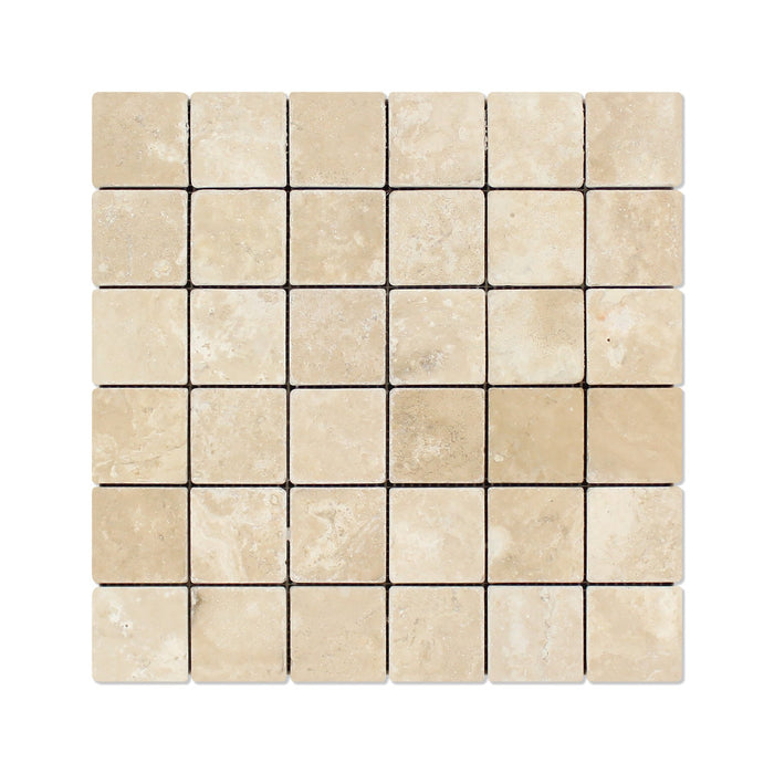Durango Travertine Mosaic - 2" x 2" Tumbled