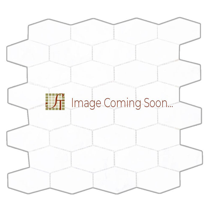 Basalt Gray Basalt Mosaic - 2" x 3" Elongated Hexagon Honed