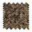 Emperador Dark Marble Mosaic - 5/8" x 1 1/4" Mini Herringbone Polished