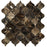 Emperador Dark Marble Mosaic - 2" Arabesque Polished