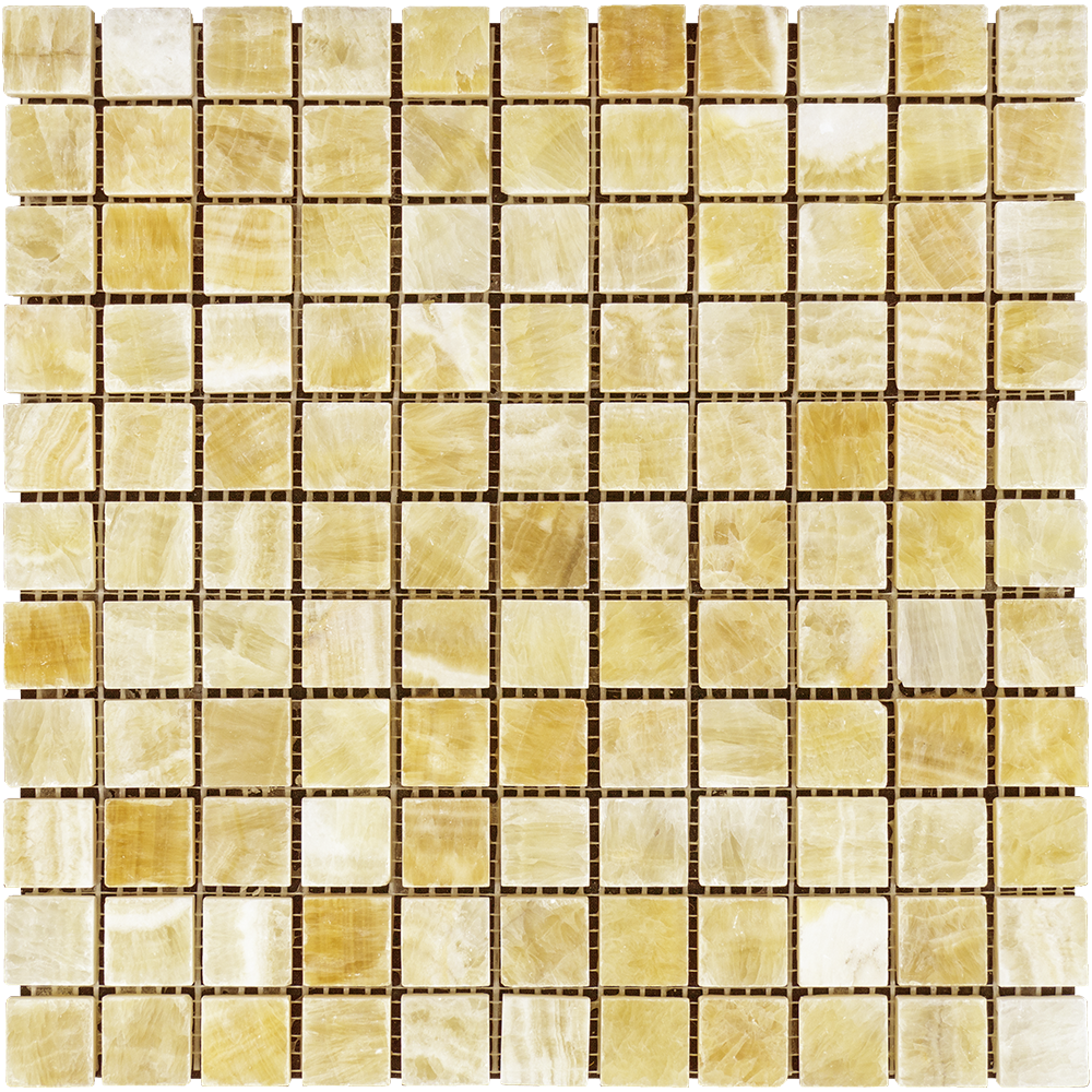 Honey Onyx Mosaic - 1" x 1" Polished