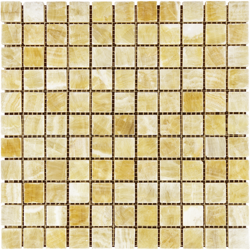 Honey Onyx Mosaic - 1" x 1" Polished