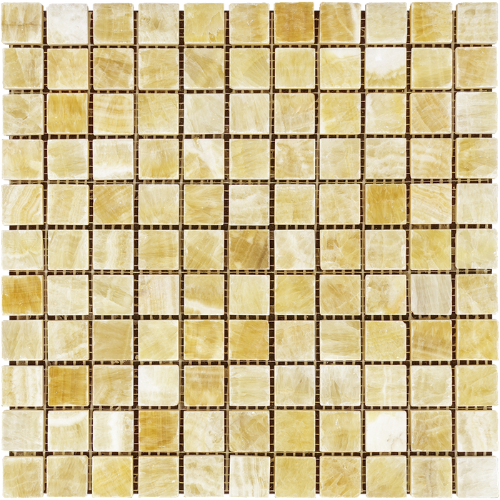 Honey Onyx Mosaic - 1" x 1" Polished