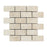 Ivory Travertine Mosaic - 2" x 4" Brick Tumbled