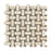 Ivory Travertine Mosaic - Basketweave with Noche Dots Tumbled