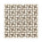 Ivory Travertine Mosaic - 5/8" x 1 1/4" Pinwheel with Noche Dots Tumbled
