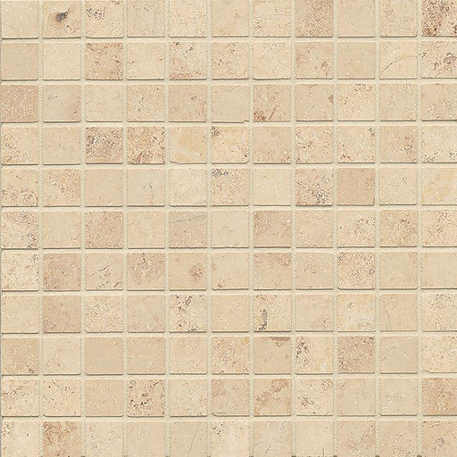 Jura Beige Limestone Mosaic - 1" x 1" Honed