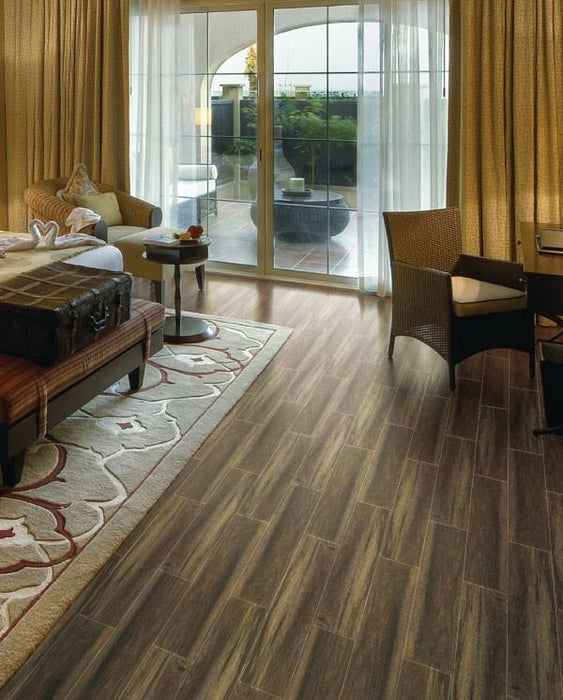 Matte Acacia 2.0 Saddle Ceramic Tile - 6" x 36" x 3/8"