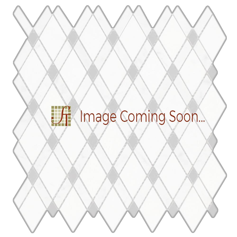 Crema Marfil Marble Mosaic - Lattice with Emperador Dark Polished