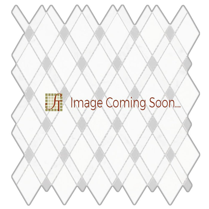 Crema Marfil Marble Mosaic - Lattice with Emperador Dark Polished