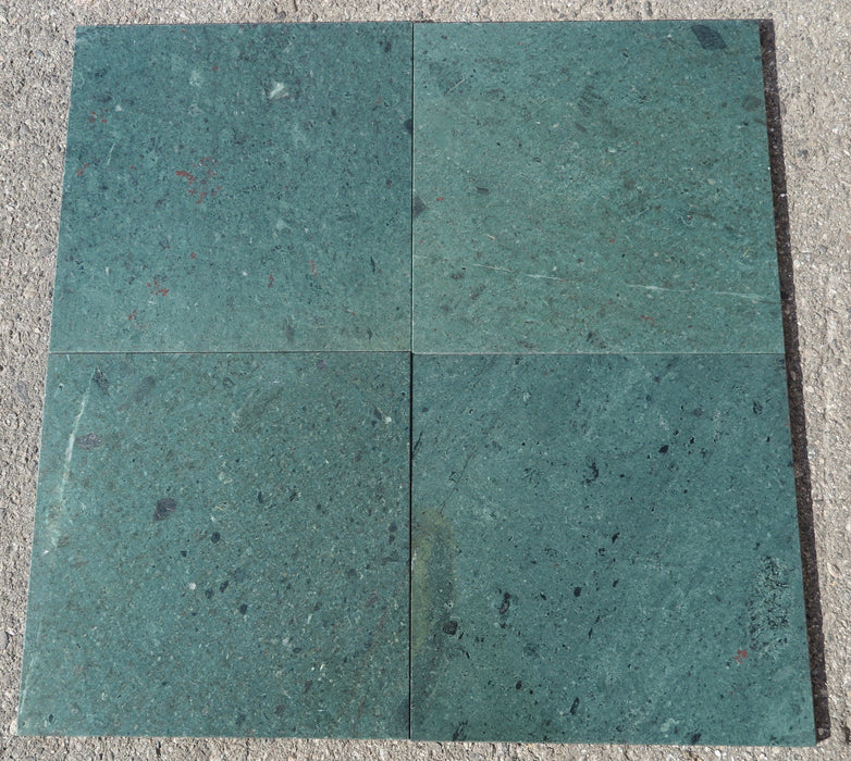 Polished Medium Green Marble Tile - 12" x 12" x 3/8" 
