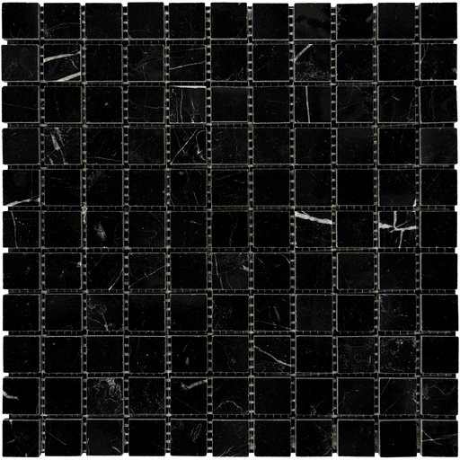 Negro Marquina Marble Mosaic - 1" Hexagon Polished